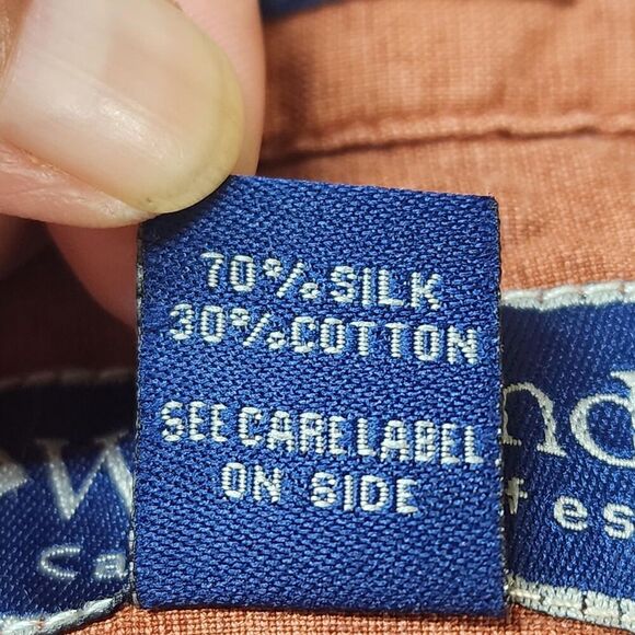 Weekender Silk Blend Hawaiian Shirt Men’s 2XL Brown Palm Leaf Aloha Resort Cruis - Picture 7 of 11